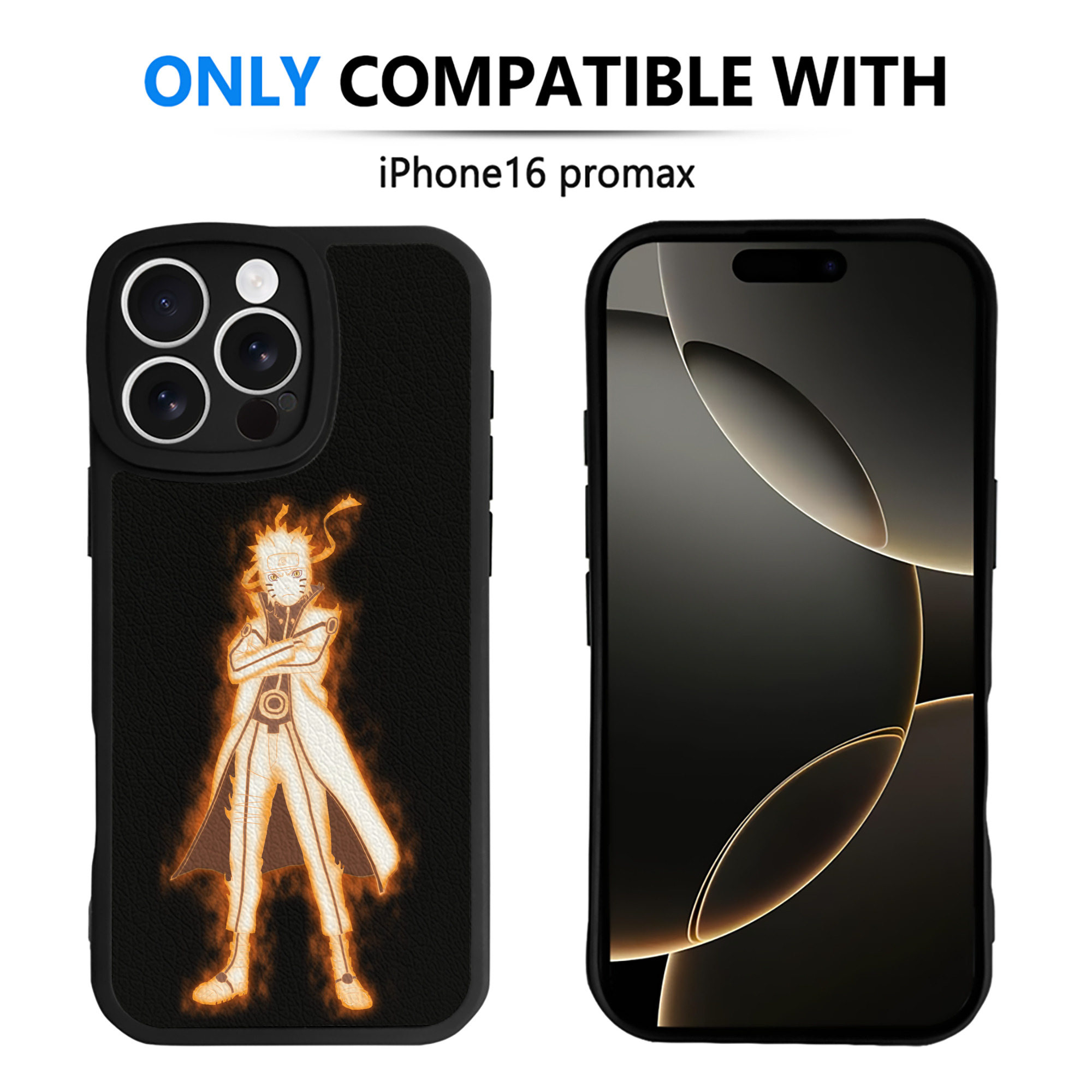 （画像用） NARUTO -ナルト- うずまき ナルト Uzumaki Naruto 【iPhone 16シリーズ対応】シリコンスマホケース（レザー調） 材質：シリコン